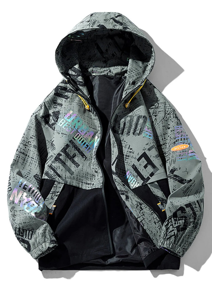 Men's Plus Size Zip Up Hooded Outerwear