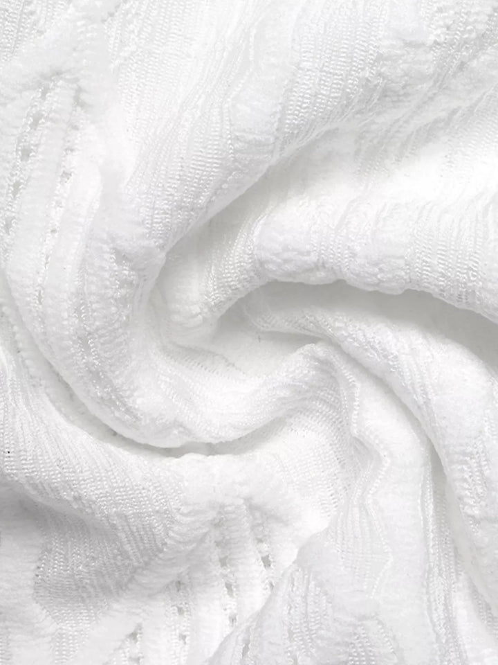 Textured Bow Back Knit T-Shirt
