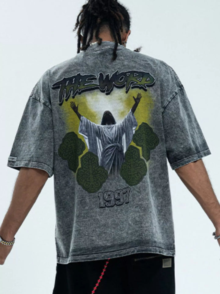 Men's Graphic Round Neck Short Sleeve T-Shirt