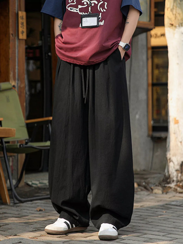 Men's Plus Size Loose Fit Wide Leg Pants