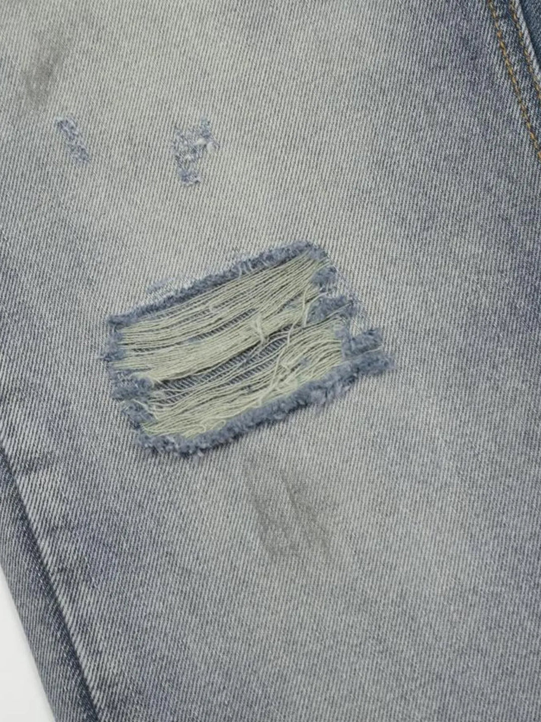 Men's Vintage Washed Gradient Distressed Flare Jeans
