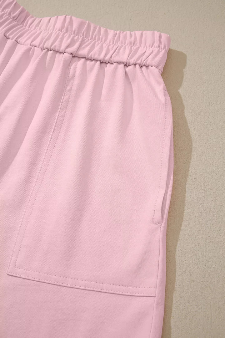 Round Neck Tee and Shorts Set