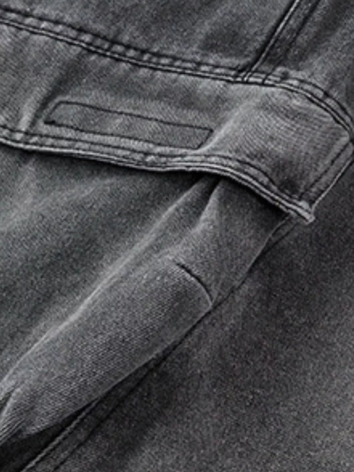 Men's Vintage Wash Cargo Demin Shorts