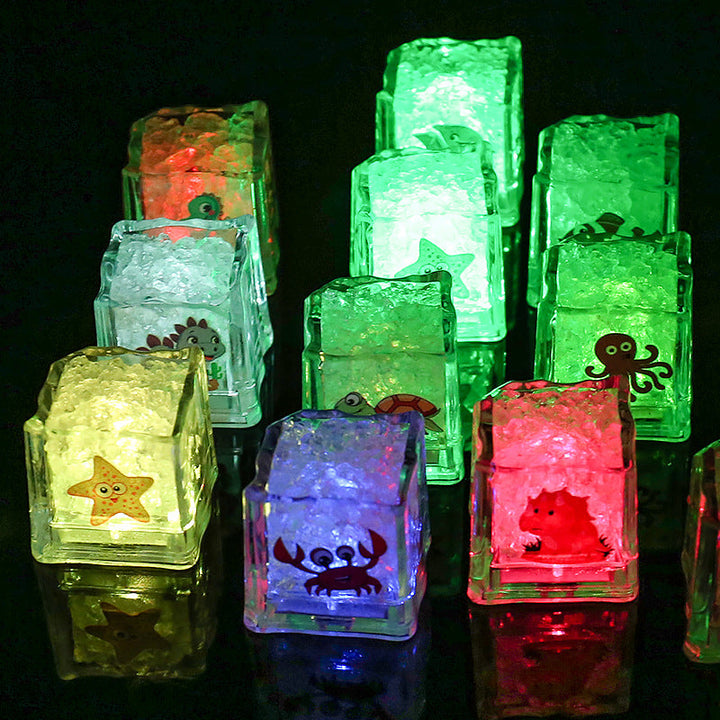 LED Colorful Sensing Flashing Ice Cube Light
