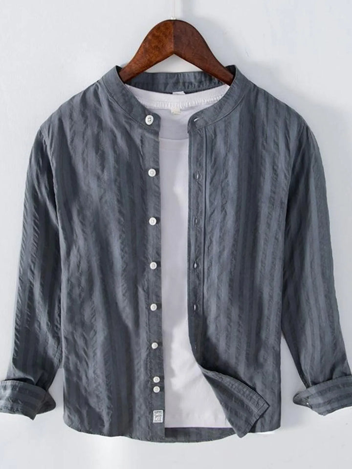 Men's Plus Size Button Up Long Sleeve Shirt