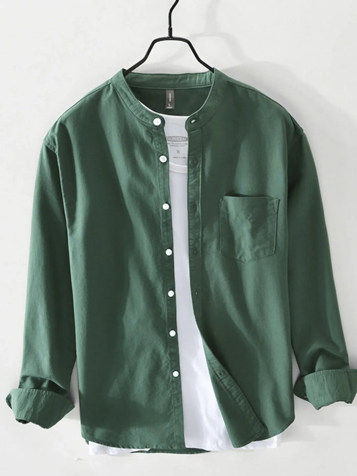 Men's Plus Size Button Up Long Sleeve Shirt