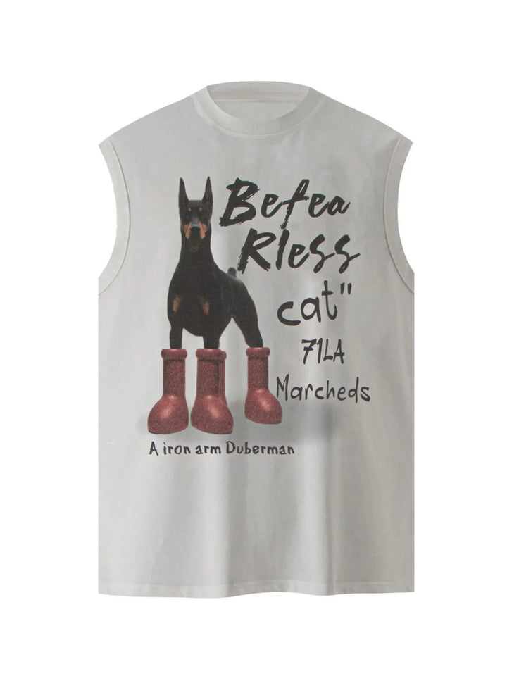 Men's Graphic Sleeveless Round Neck Tank
