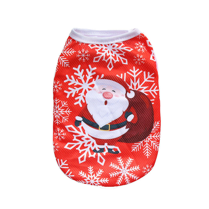 Christmas Limited Edition Cat And Dog Clothing Vest For Small Pete Short Style Non Shedding