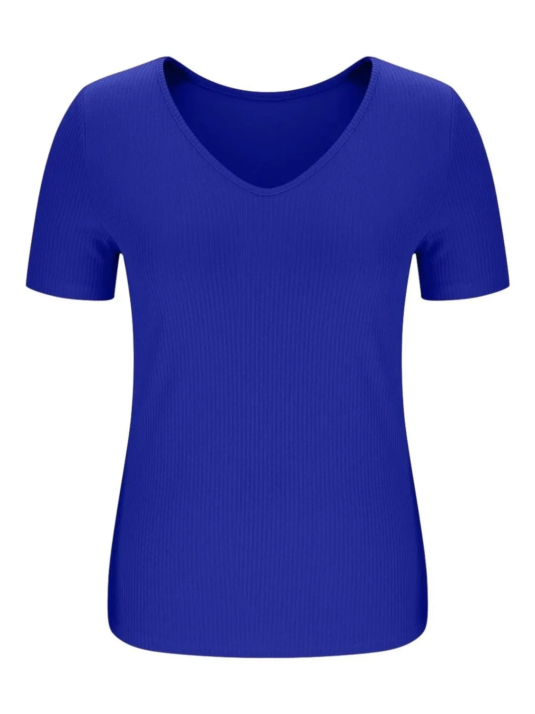 Solid V-Neck Short Sleeve T-Shirt