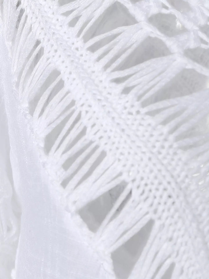 Crochet Trimmed Flowy Cover Up Dress
