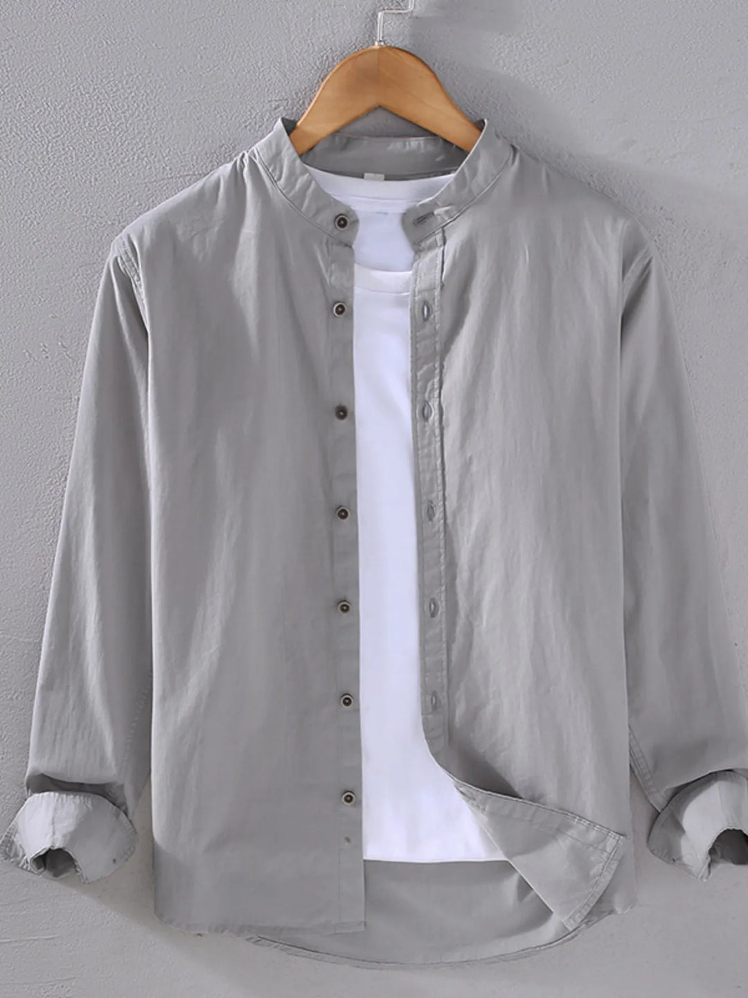 Men's Plus Size Button Up Long Sleeve Shirt