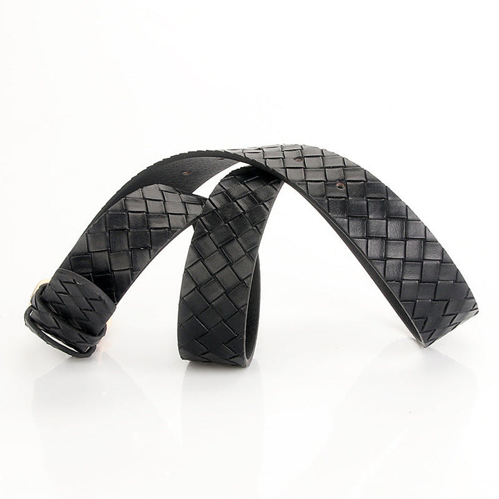 Women's Alloy Pin Buckle Belt Trendy Wild Belt Personality Imitation Weaving