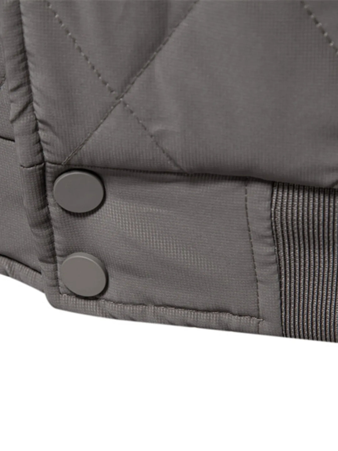 Men's Quilted Snap Down Long Sleeve Jacket