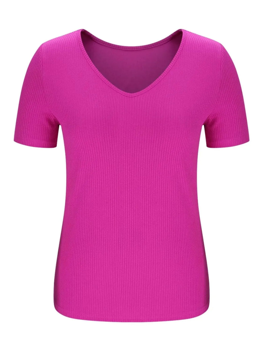 Solid V-Neck Short Sleeve T-Shirt