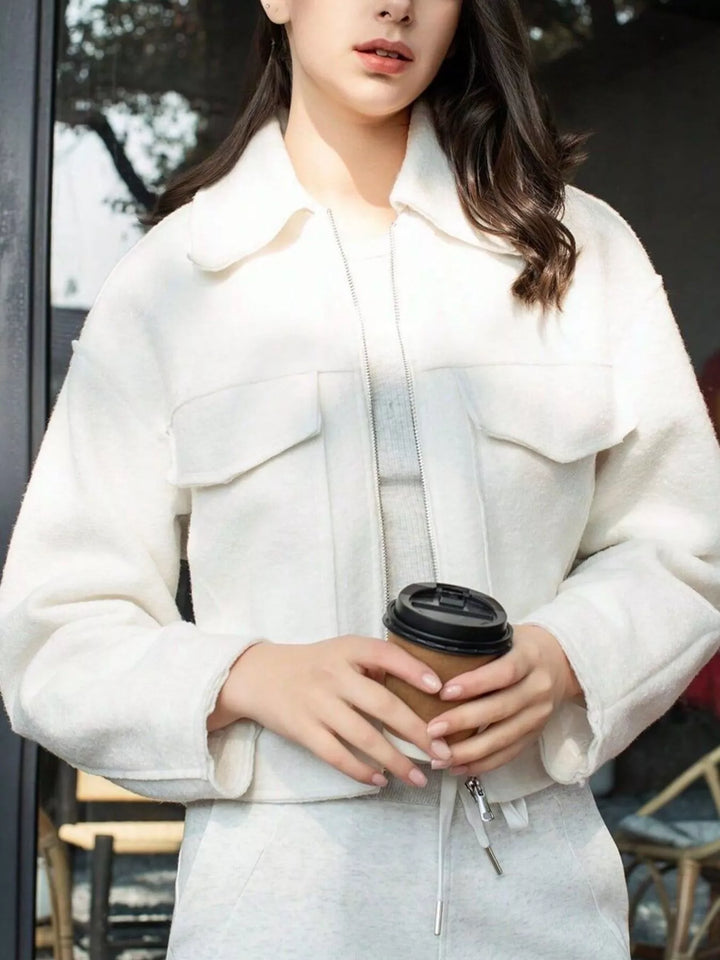 Zip Up Cropped Jacket
