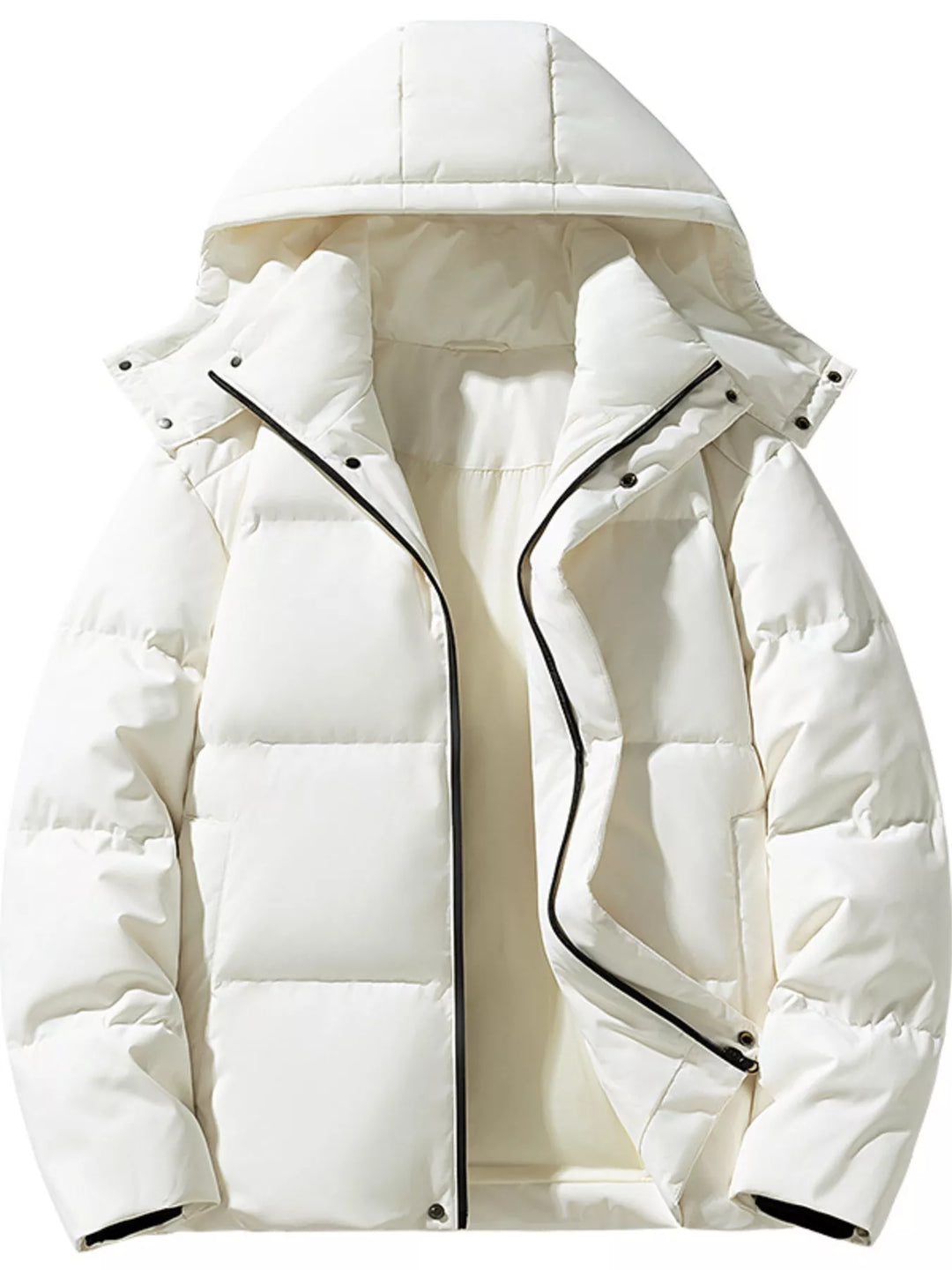 Men's Plus Size Hooded Padded Winter Puffer Jacket