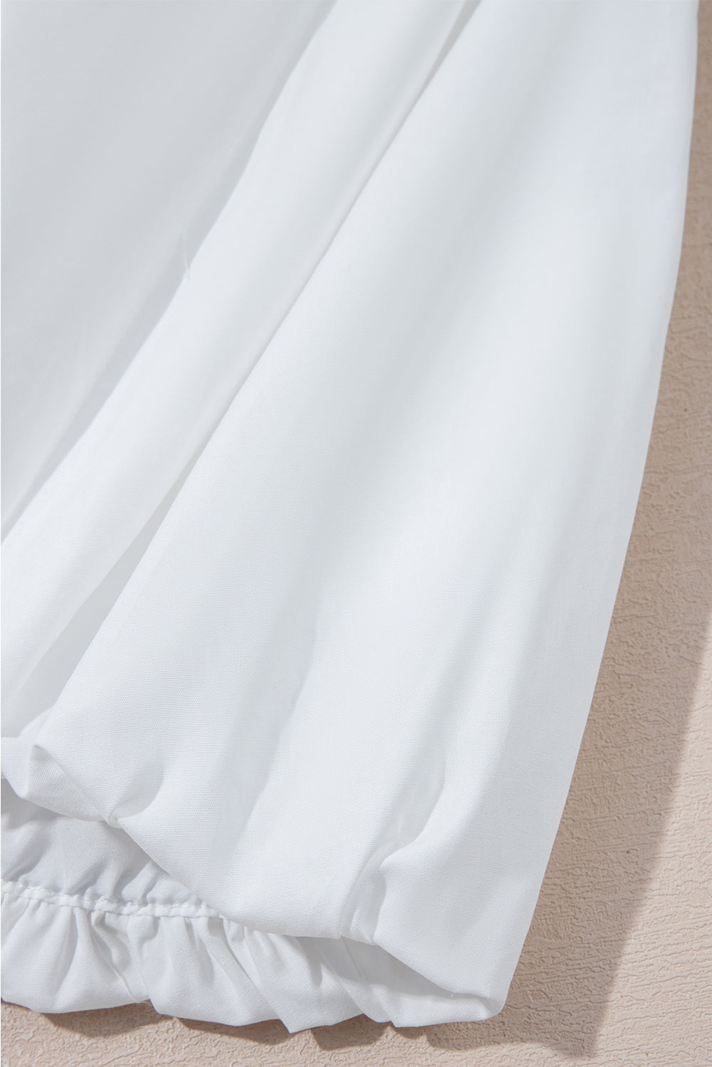 White Bubble Mini Skirt with Pockets
