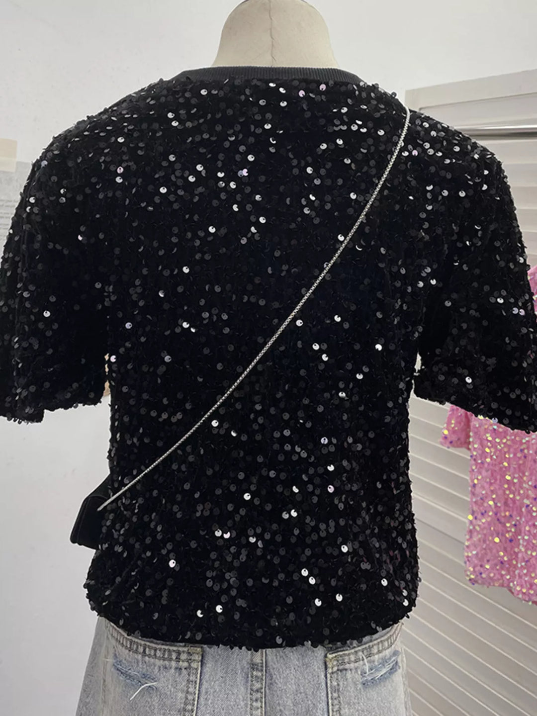 Sequin Short Sleeve T-Shirt