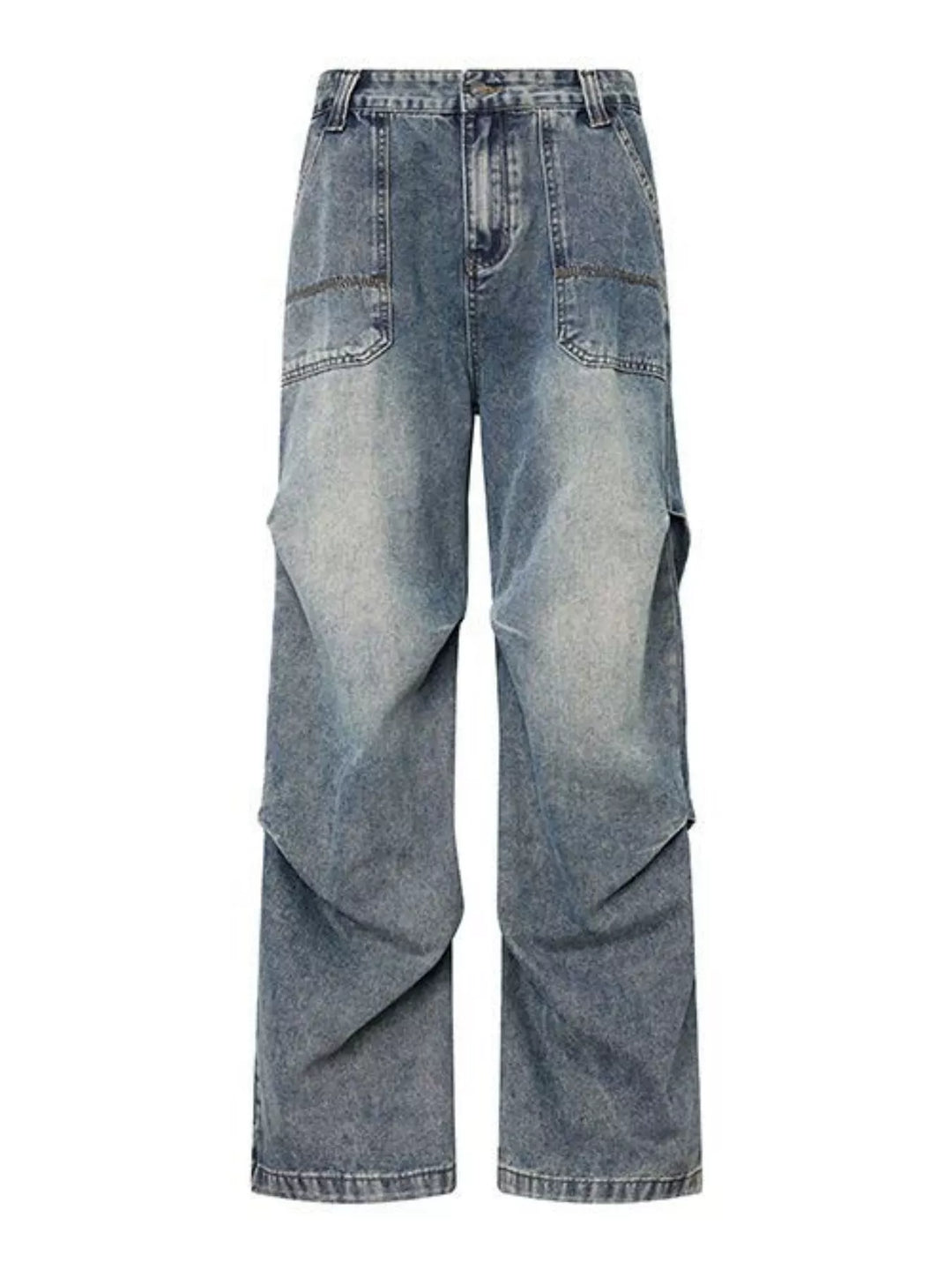 Men's Distressed Wide Leg Jeans
