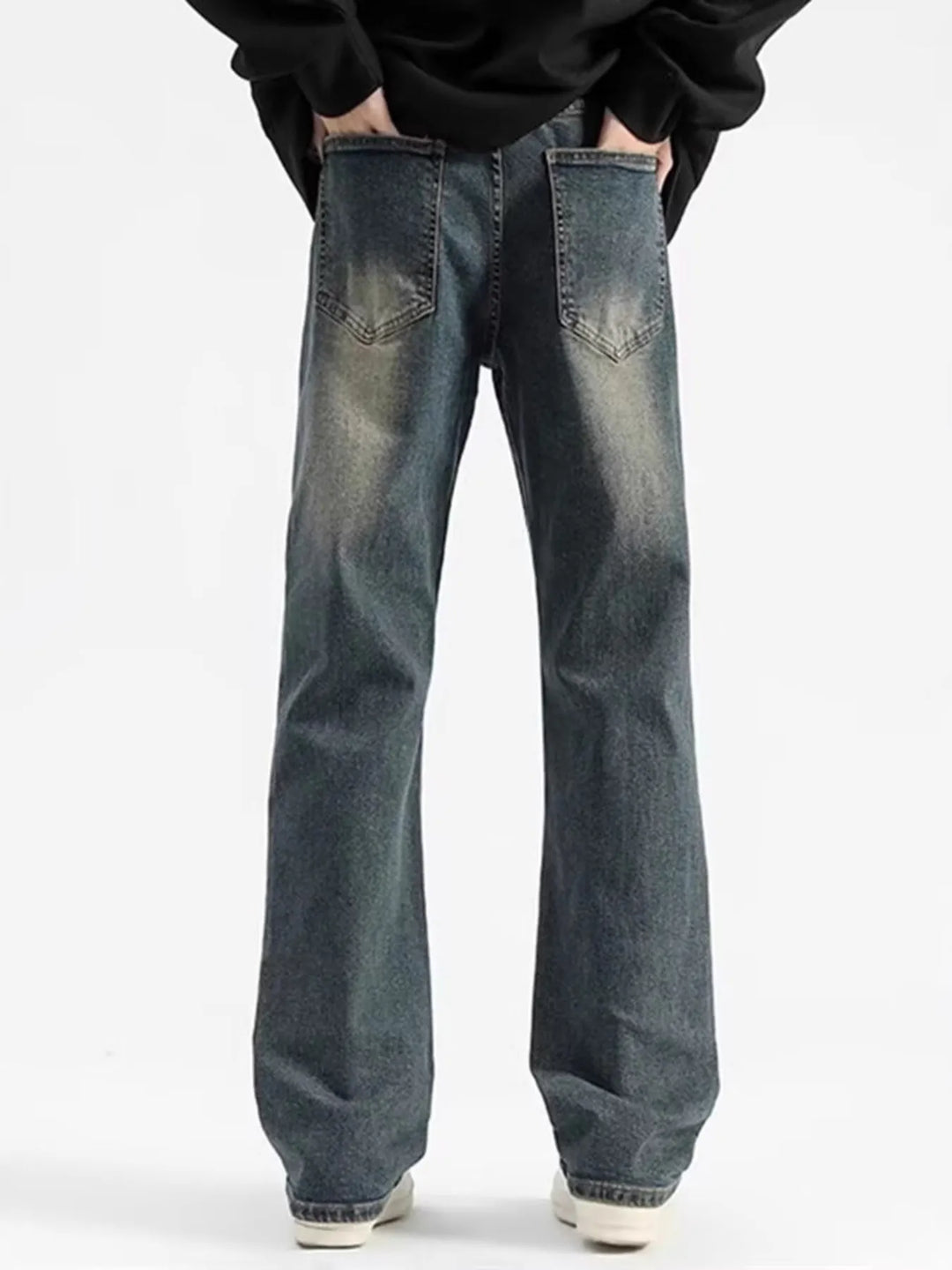 Men's Plus Size Vintage Wash Loose Fit Jeans