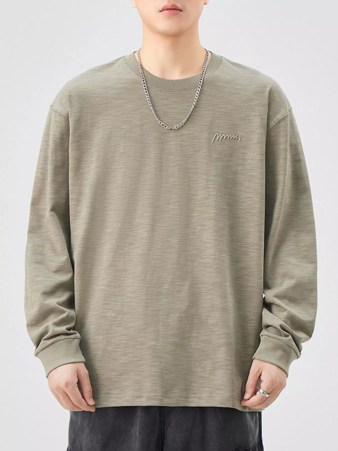 Men's Plus Size Casual Long Sleeve T-Shirt