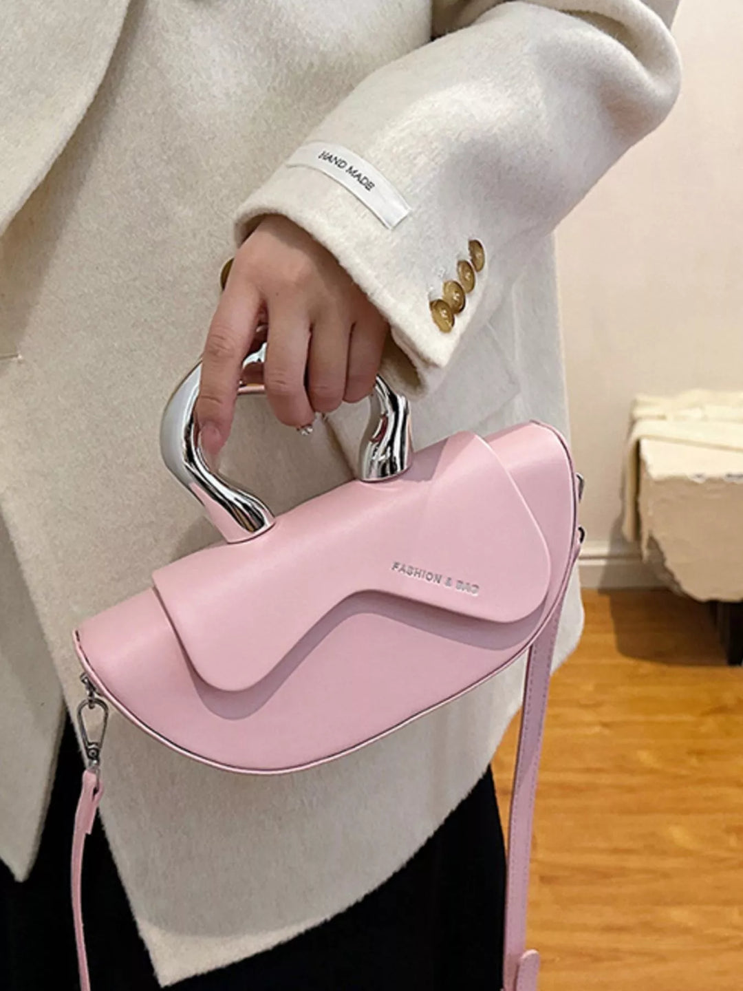 Half-Moon Crossbody Bag with Handle