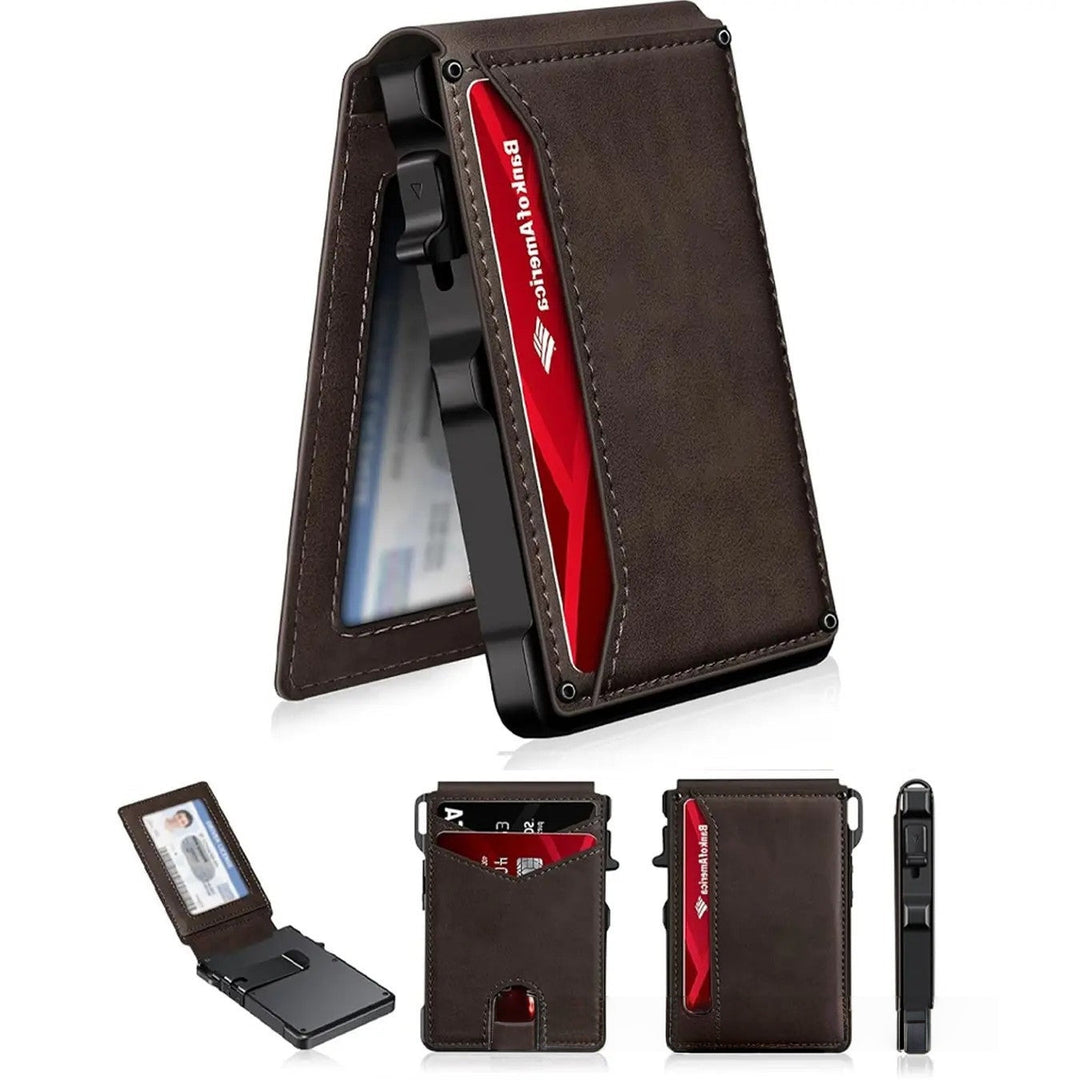 Amazon Bestseller Dual-Fold Carbon Fiber Flip Wallet