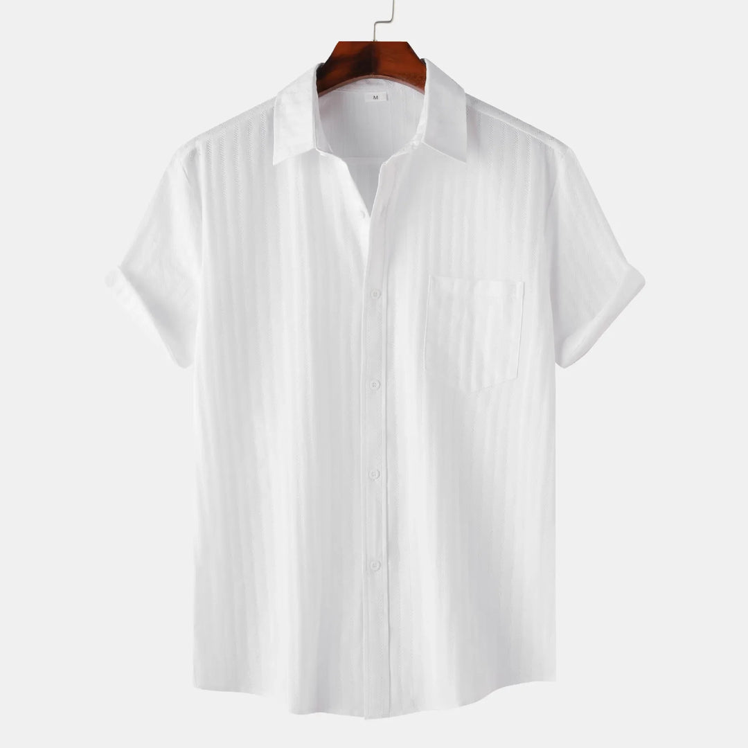 Men's Casual Short Sleeve Button Down Shirt