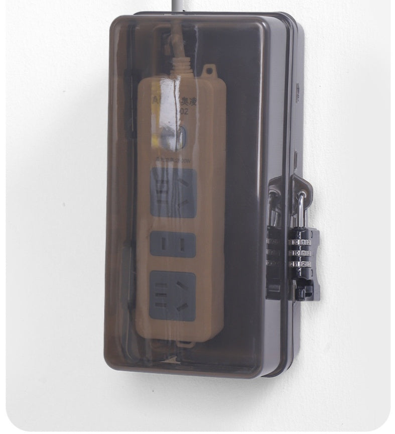 Lockable Power Strip Waterproof Box, Outdoor Rainproof Anti-Theft Storage Case For EV, Battery & Car Charging Piles