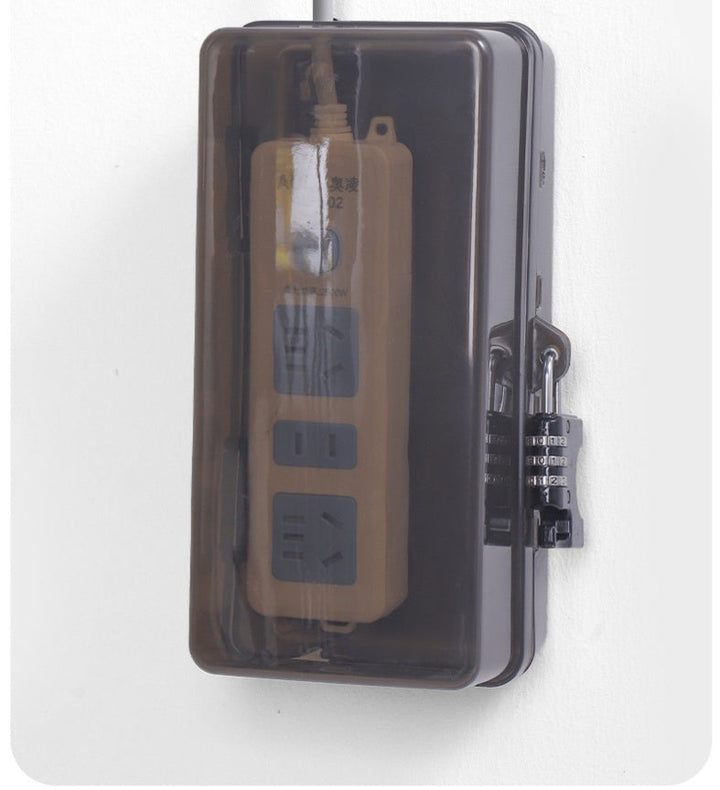 Lockable Power Strip Waterproof Box, Outdoor Rainproof Anti-Theft Storage Case For EV, Battery & Car Charging Piles
