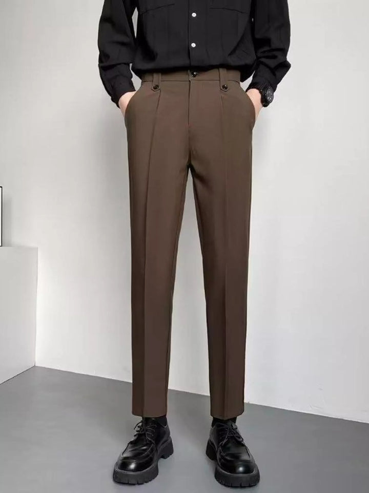 Men's Slim Fit Ankle-Length Dress Pants