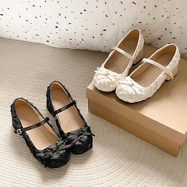French Retro Thick Heel Shallow Mouth Single Shoe 2026 New Summer Small Soft Sole With Skirt Mary Jane Women's Shoes