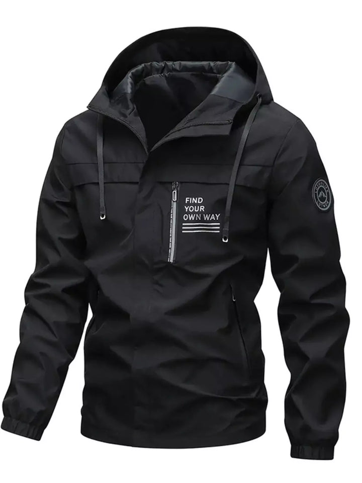 Men's Plus Size Hooded Outdoor Windproof Jacket