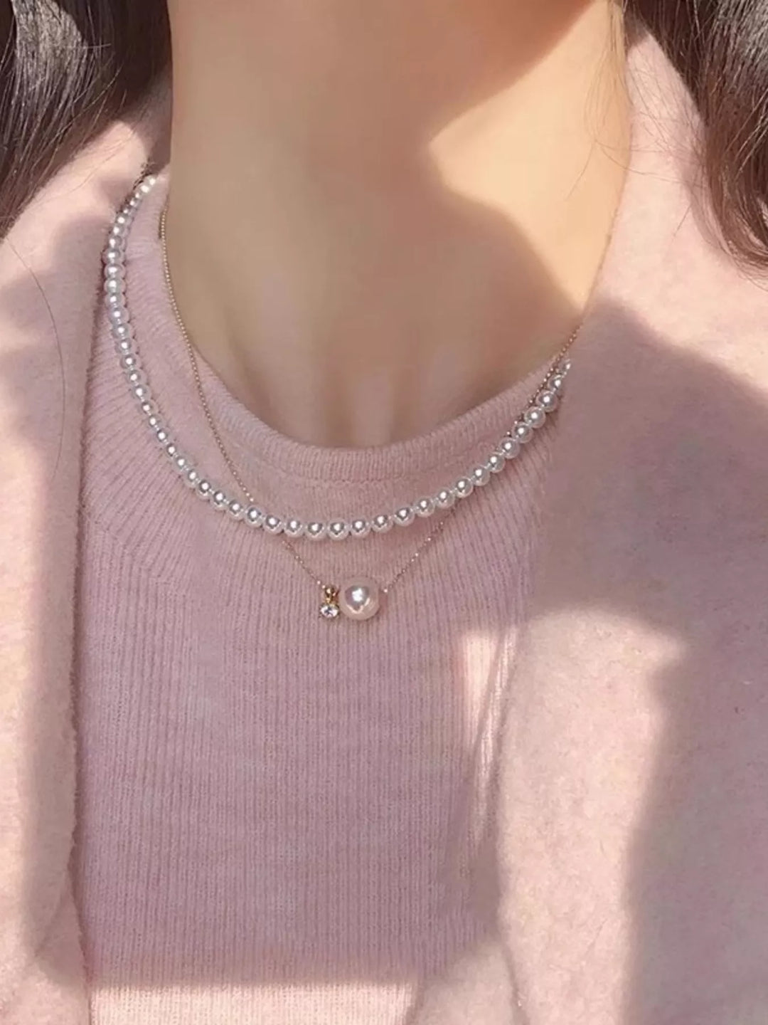 925 Sterling Silver Pearl Necklace