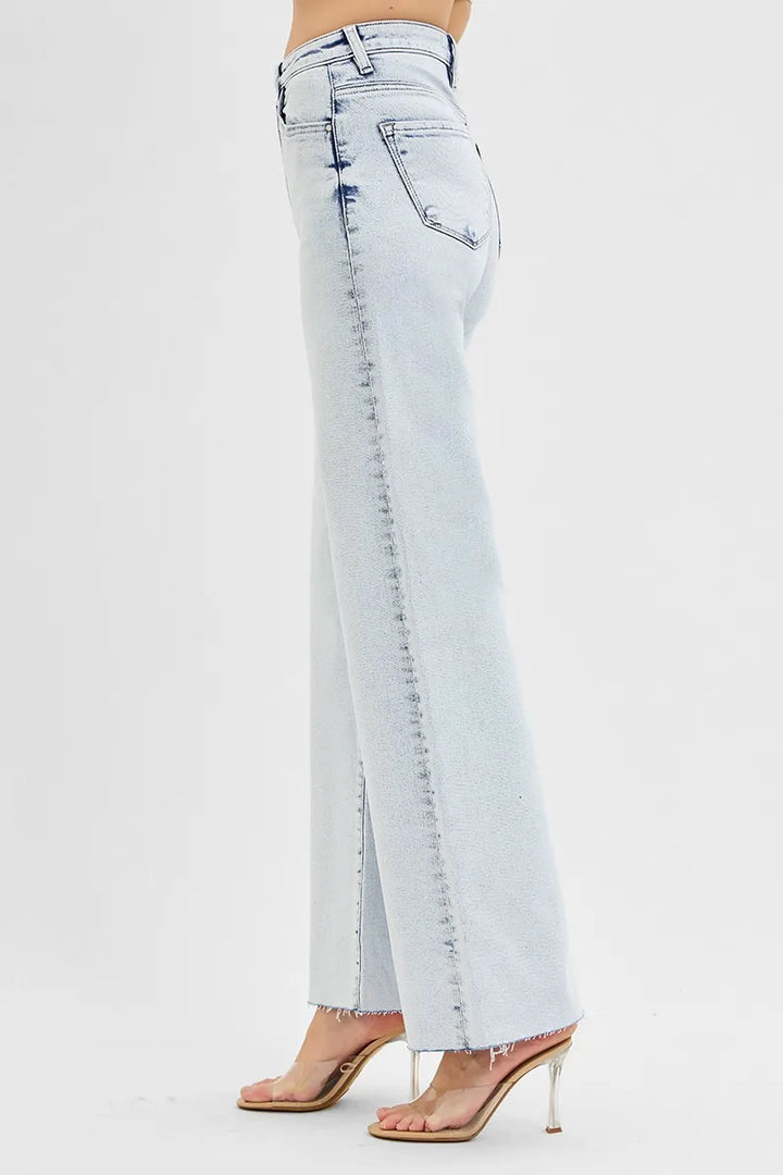 RISEN Full Size High Rise Wide Leg Jeans Plus Size