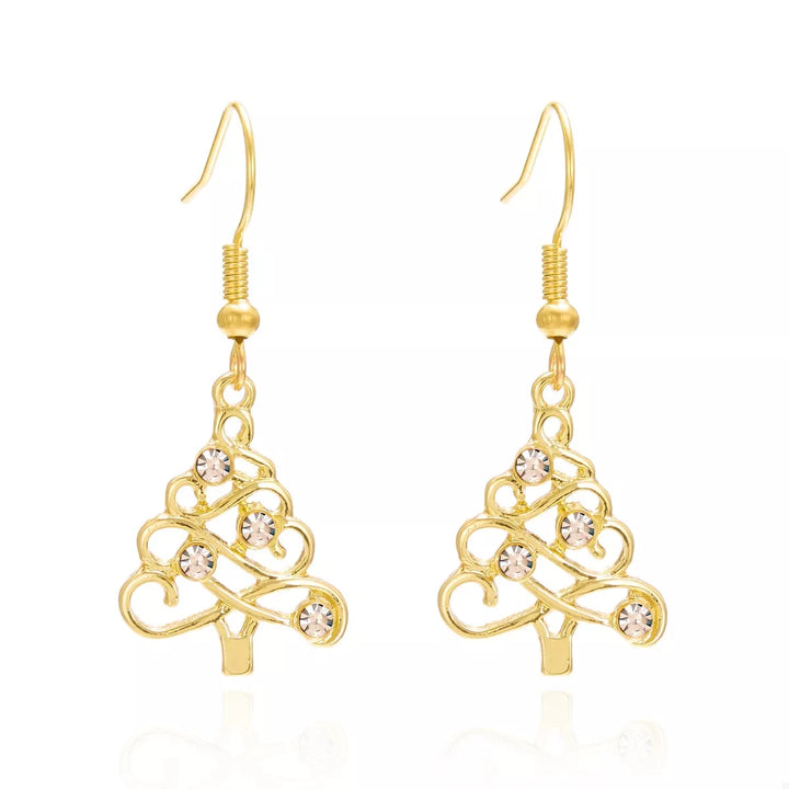 Christmas Tree Shape Dangle Earrings