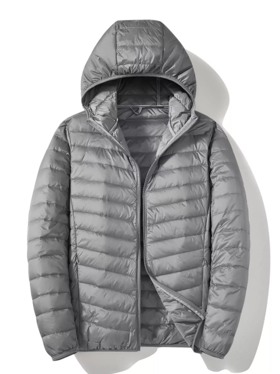 Men's Plus Size Lightweight Zip Up Puffer Jacket