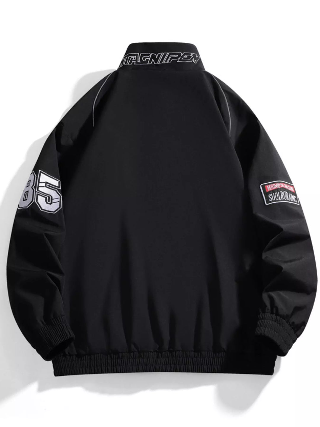Men's Racing-Inspired Zip Up Bomber Jacket
