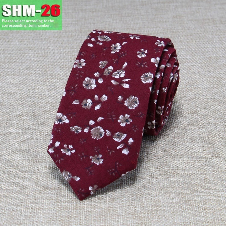 Narrow Casual Patterned Tie For Men
