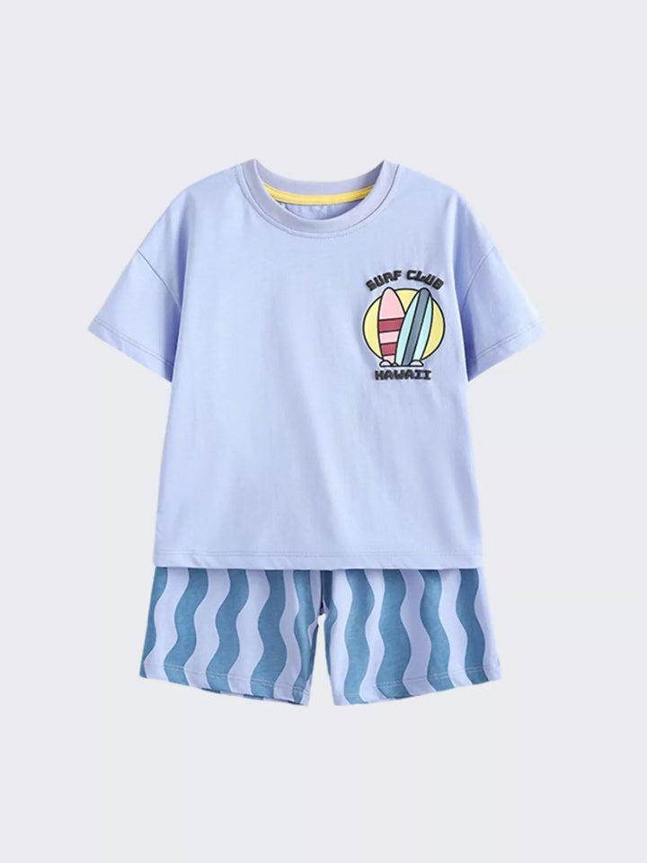Children's Surf Club Hawaii Graphic Tee and Shorts Set
