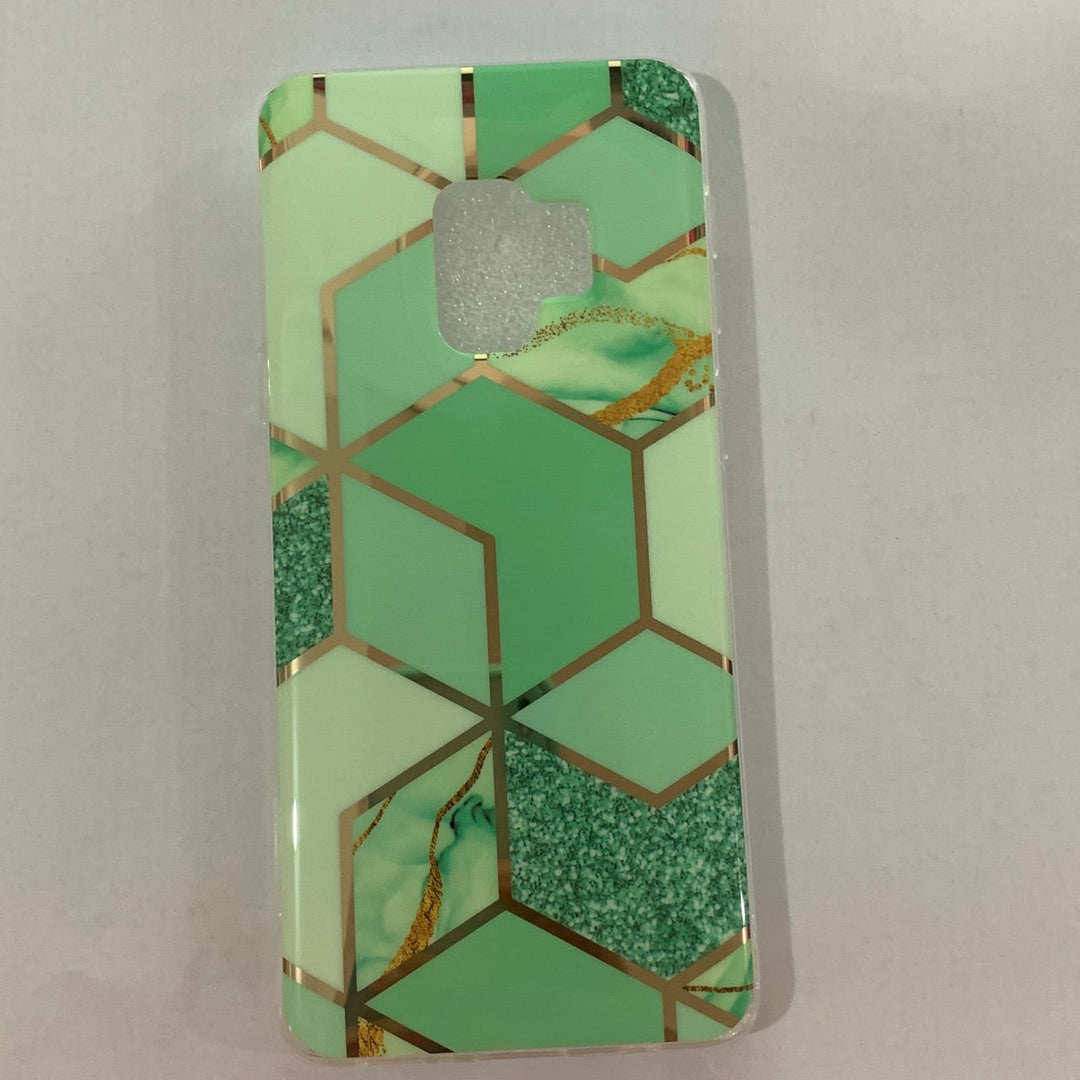 Retro geometric marble mobile phone case