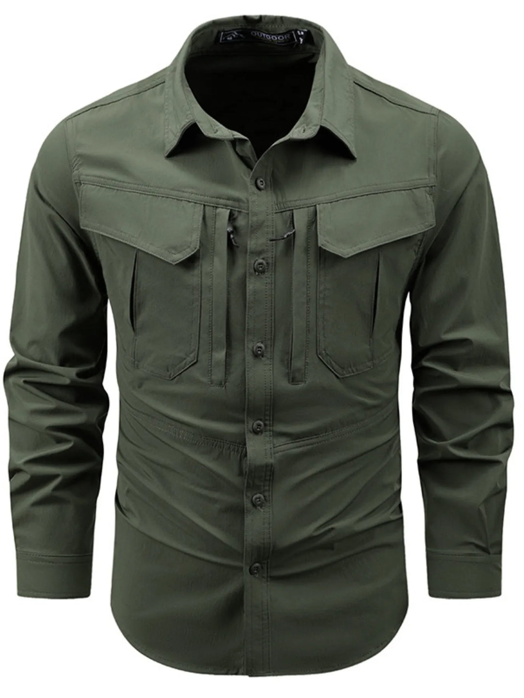 Men's Plus Size Button Up Long Sleeve Shirt