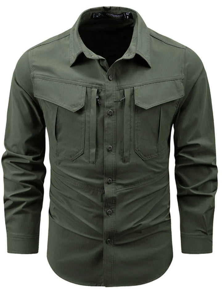 Men's Plus Size Button Up Long Sleeve Shirt