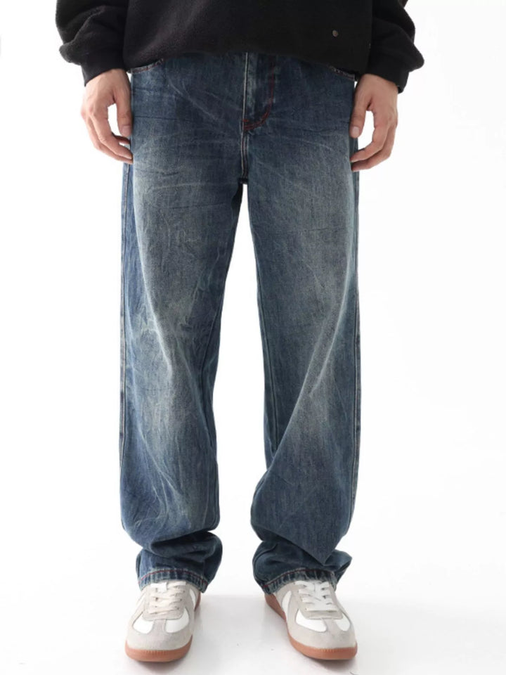 Men's Vintage Wash Loose Fit Jeans