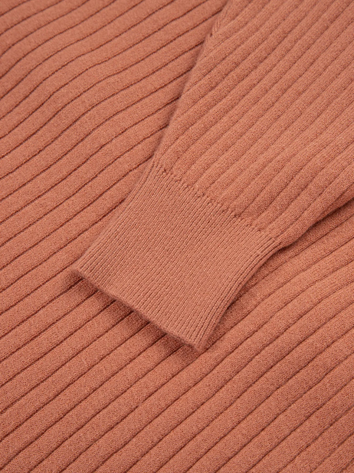 Rib Knit Button Front Dolman Sleeve Sweater Cardigan