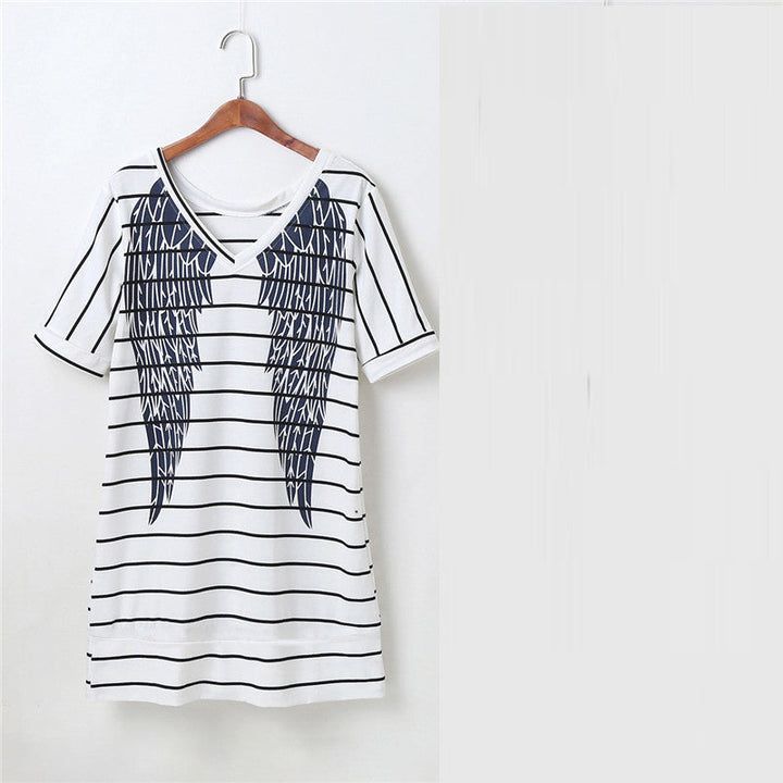 Short Sleeve Striped Dress Summer Family Matching Outfi