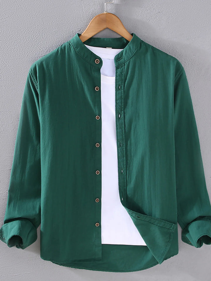 Men's Plus Size Button Up Long Sleeve Shirt
