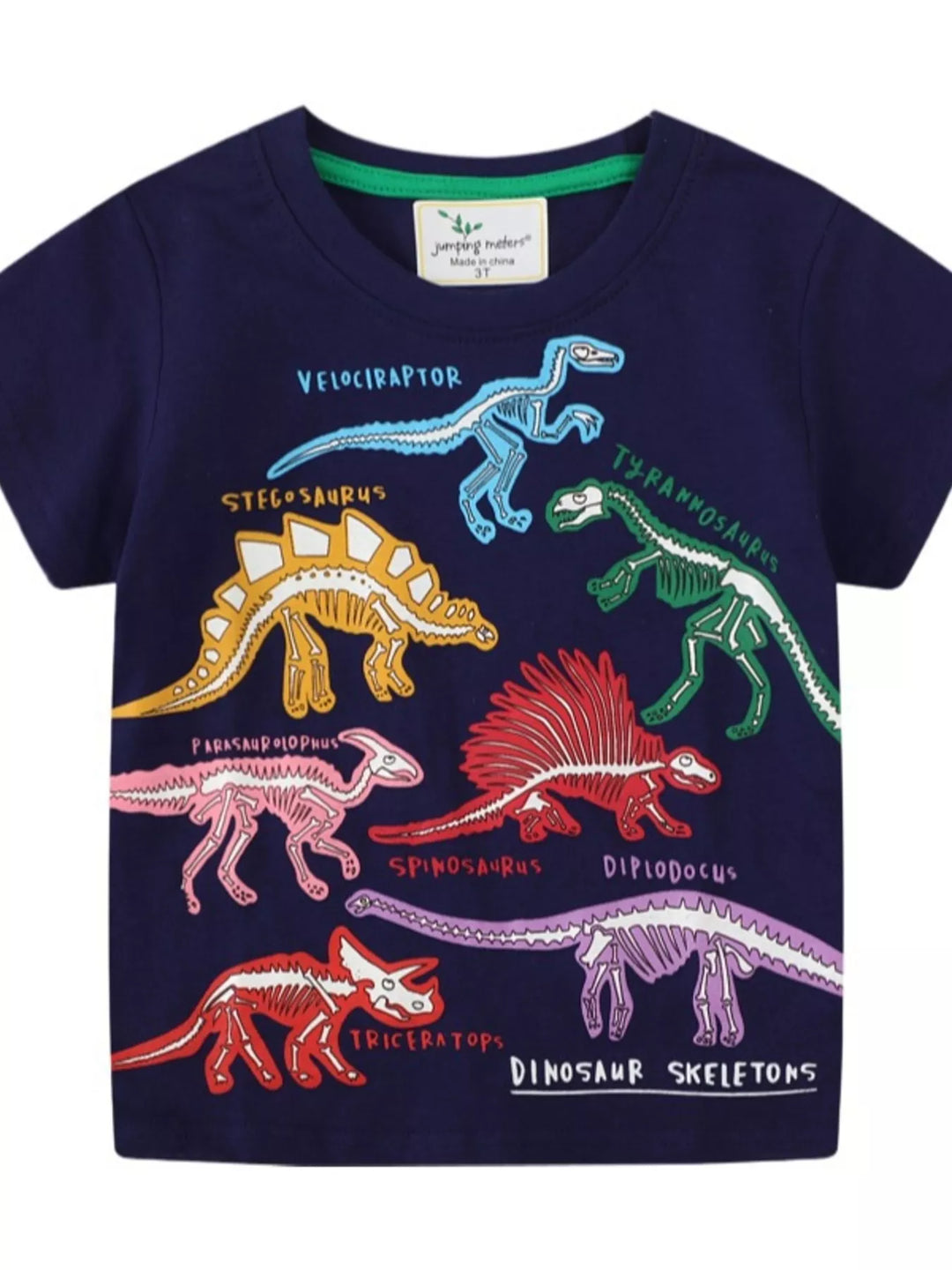 Children's Dinosaur Skeleton Short Sleeve T-Shirt