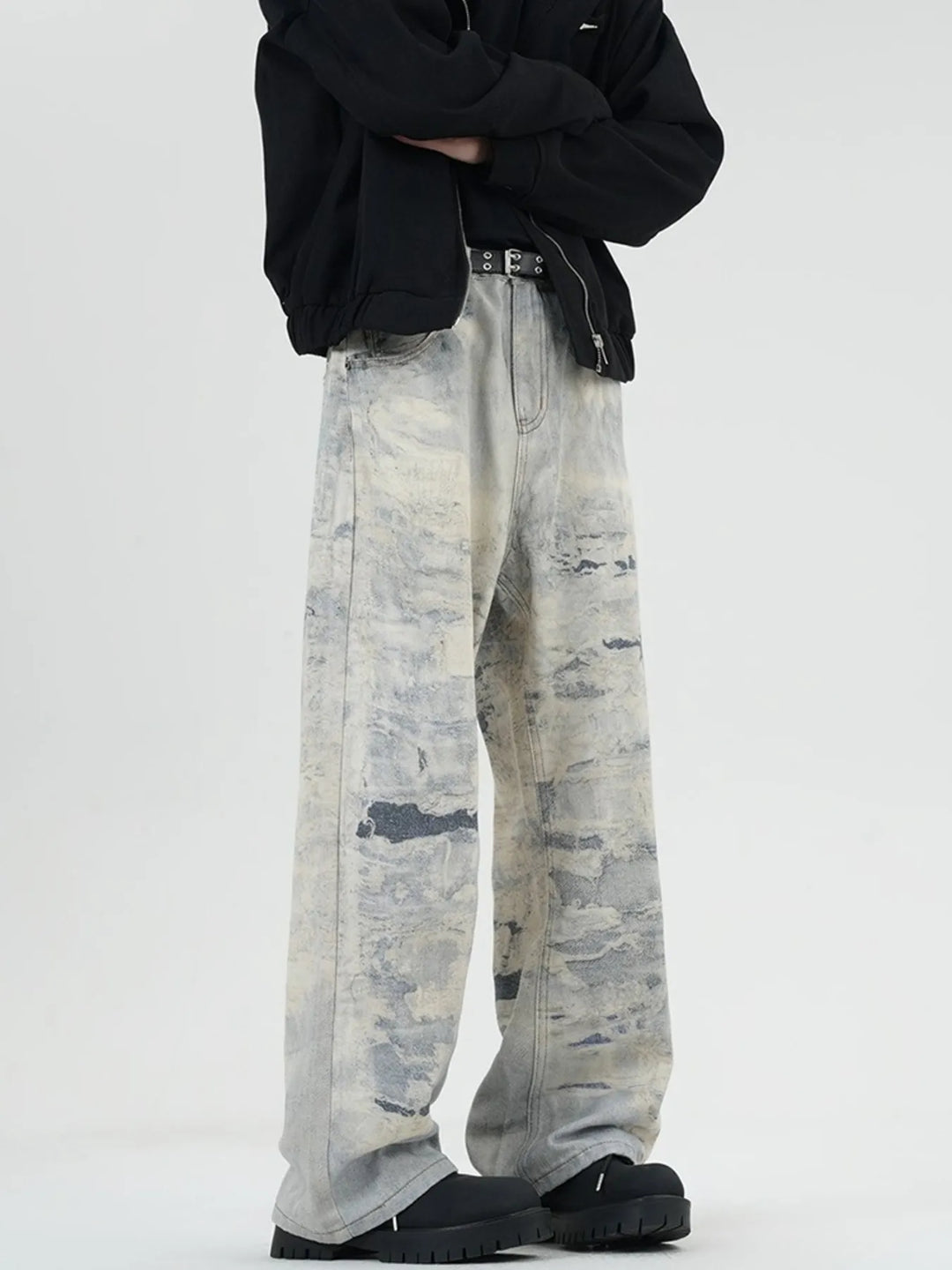 Men's Full Size Wide Leg Jeans Plus Size