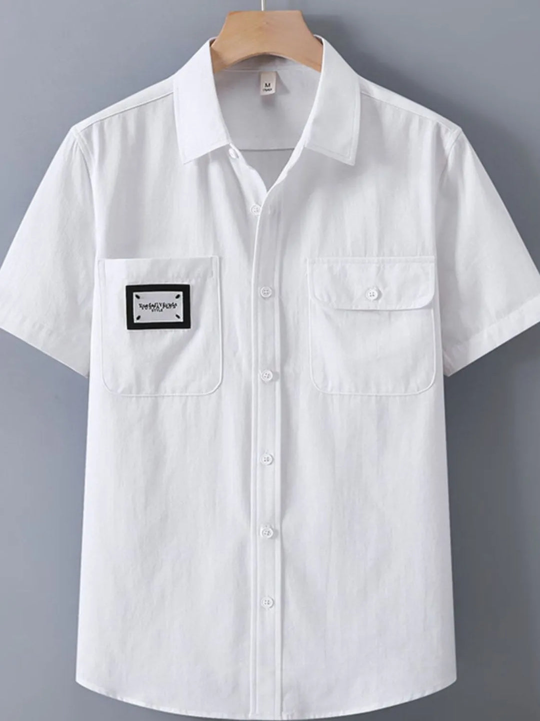 Men's Plus Size Button Up Short Sleeve Shirt